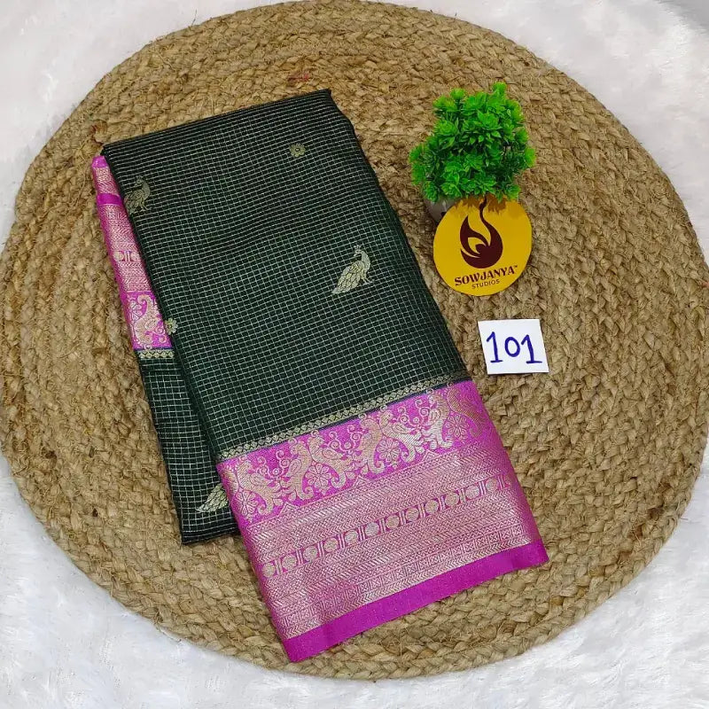 Premium Quality Mysore Crepe Sarees With Rich Pallu - MYSORE0101