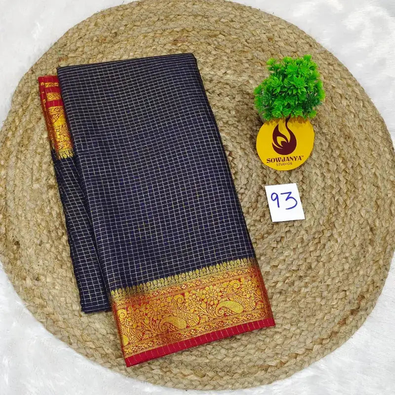 Premium Quality Mysore Crepe Sarees With Rich Pallu - MYSORE093