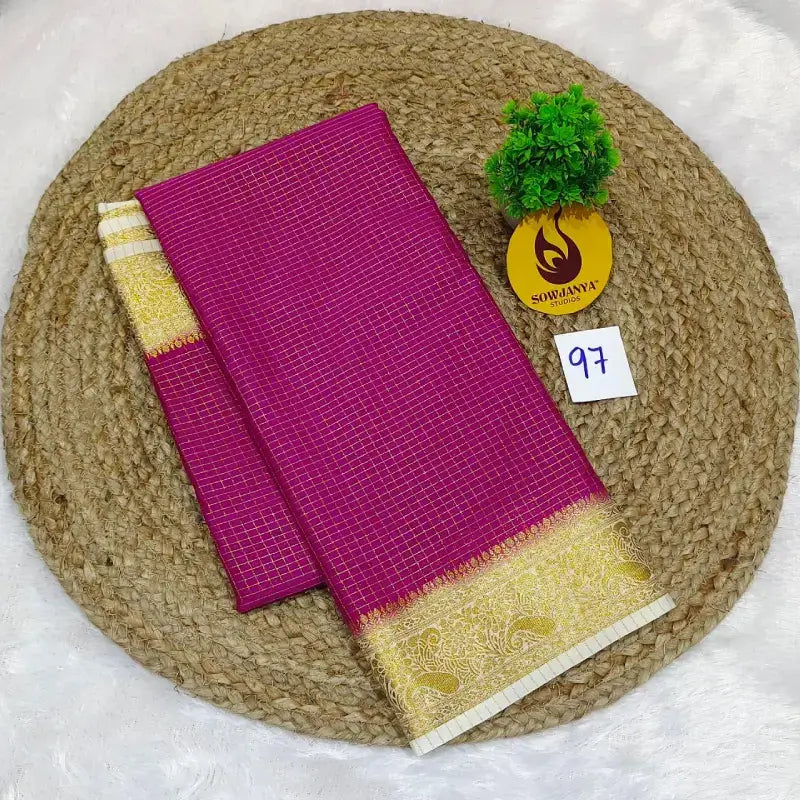 Premium Quality Mysore Crepe Sarees With Rich Pallu - MYSORE097