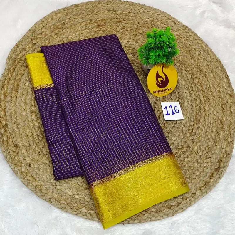 Premium Quality Mysore Crepe Sarees With Rich Pallu - MYSORE0116