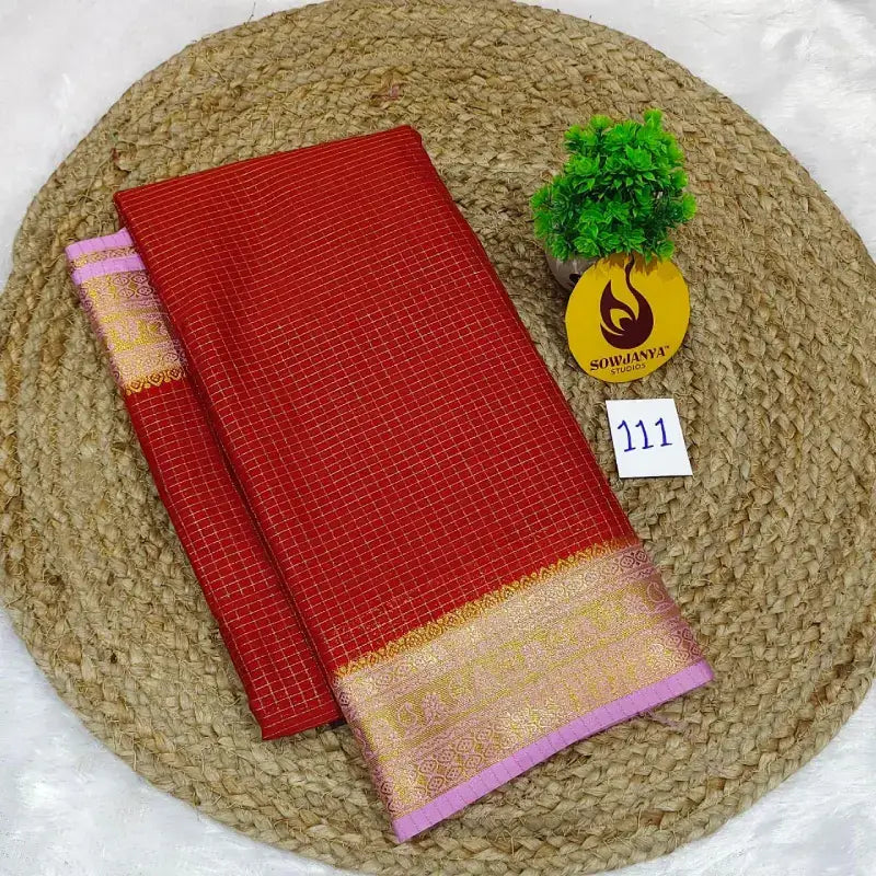 Premium Quality Mysore Crepe Sarees With Rich Pallu - MYSORE0111