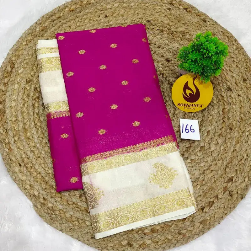 Premium Quality Mysore Crepe Sarees - MYSORE0166