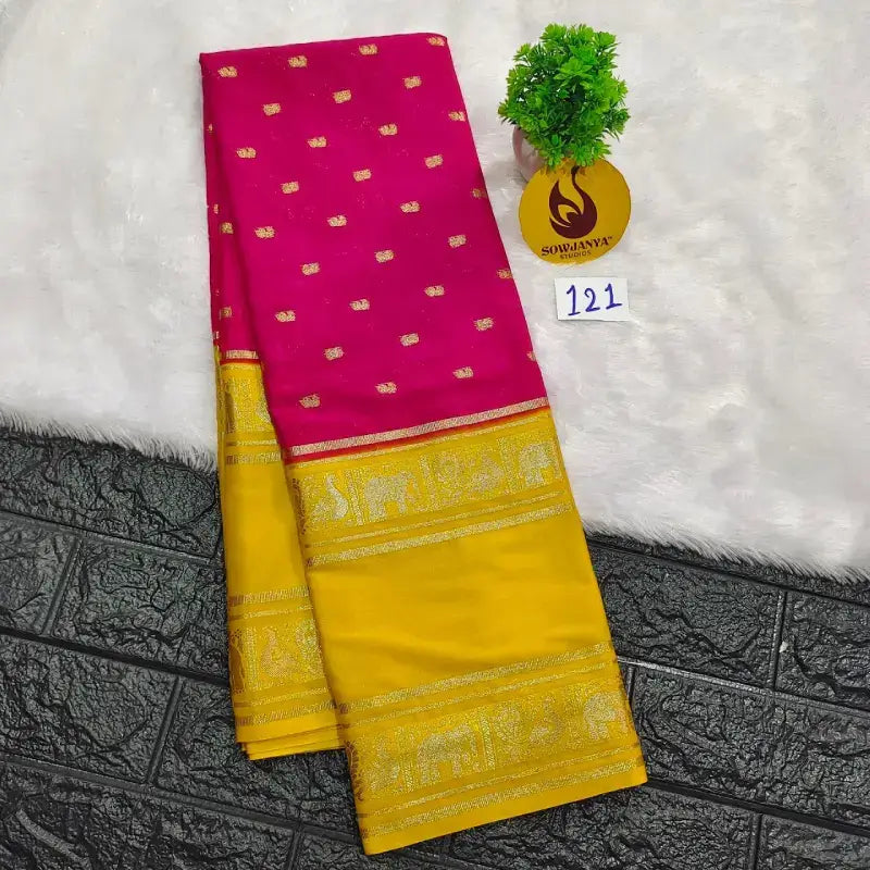 Premium Quality Mysore Crepe Sarees - MYSORE0121