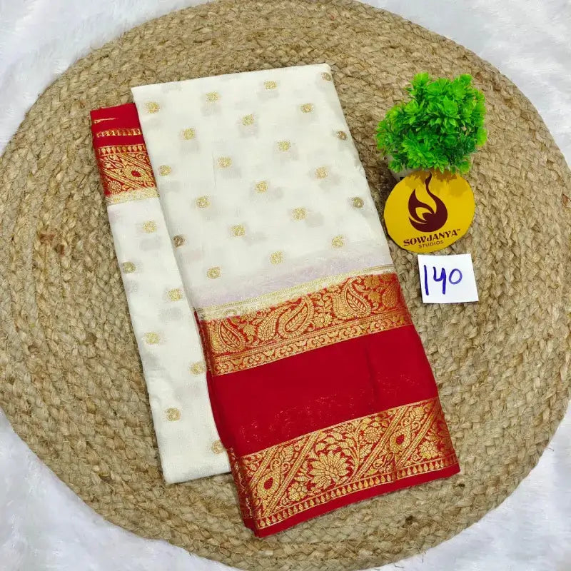 Premium Quality Mysore Crepe Sarees - MYSORE0140