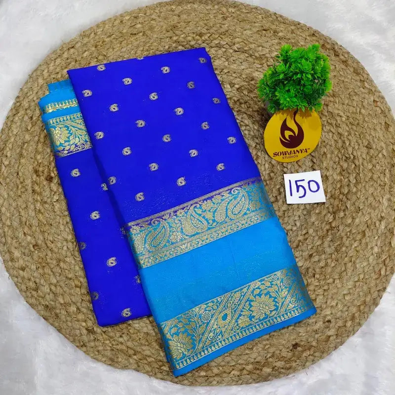 Premium Quality Mysore Crepe Sarees - MYSORE0150