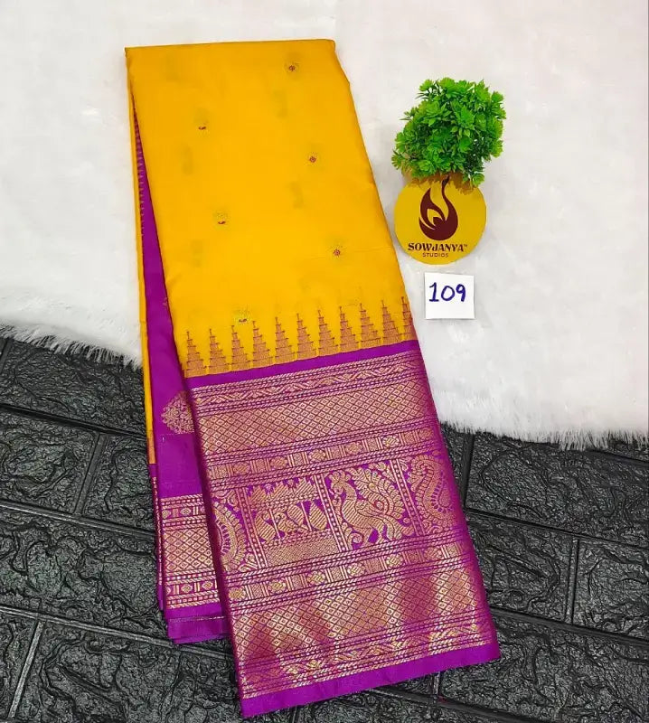 Premium Semi Gadwal Sarees - VIBE109