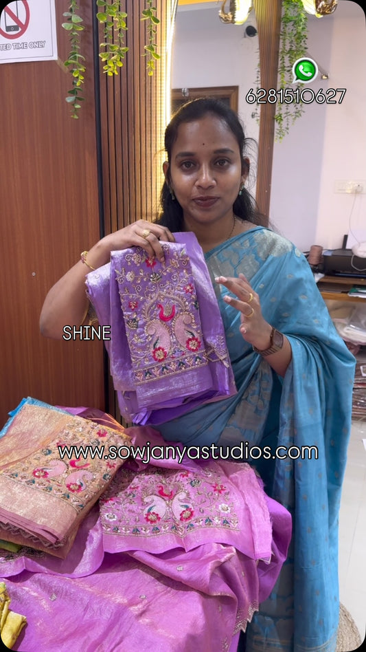 Soft space silk Crush Bead work  Sarees ||code:SHI | Best Saree Shop in Hyderabad
