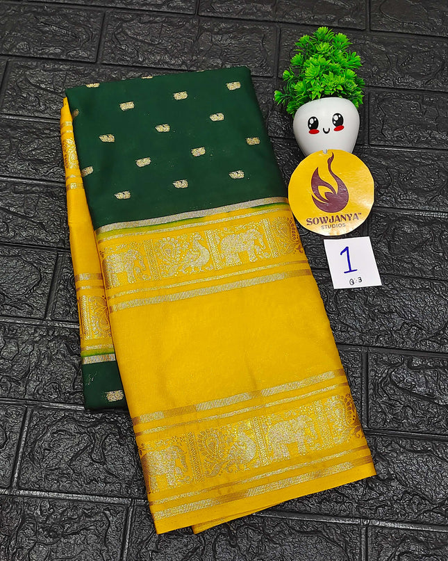 Premium Quality Mysore Crepe Sarees -MYSORE1