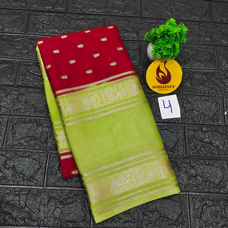 Premium Quality Mysore Crepe Sarees -MYSORE4