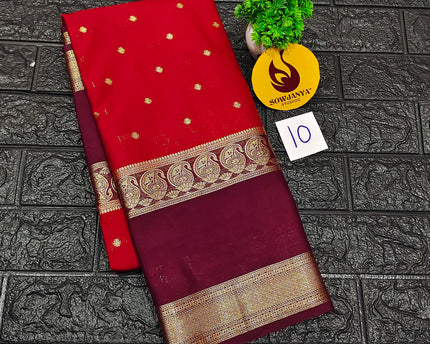 Premium Quality Mysore Crepe Sarees -MYSORE10