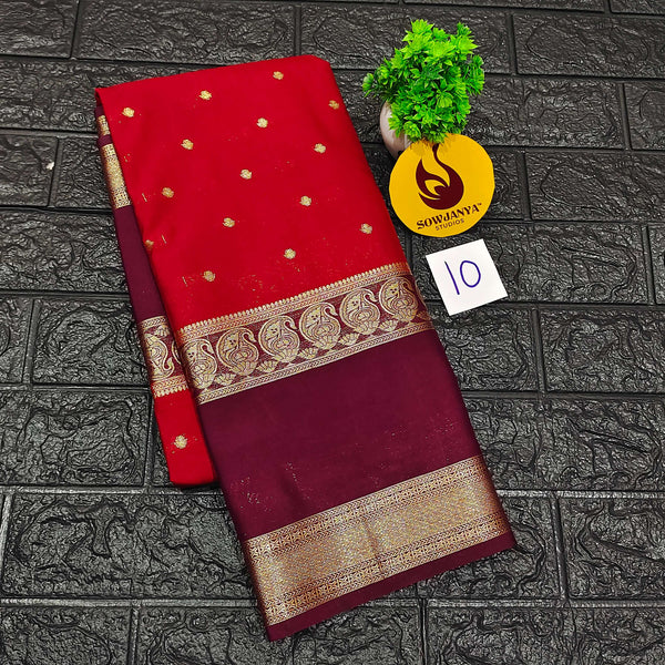 Premium Quality Mysore Crepe Sarees -MYSORE10