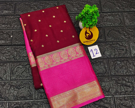 Premium Quality Mysore Crepe Sarees -MYSORE12