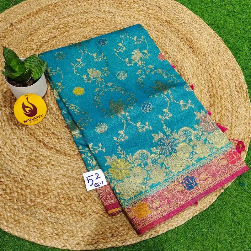 Fancy Banarasi Sarees (blueshade)-YEAR