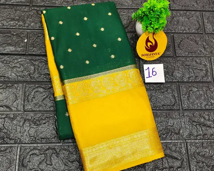 Premium Quality Mysore Crepe Sarees -MYSORE16