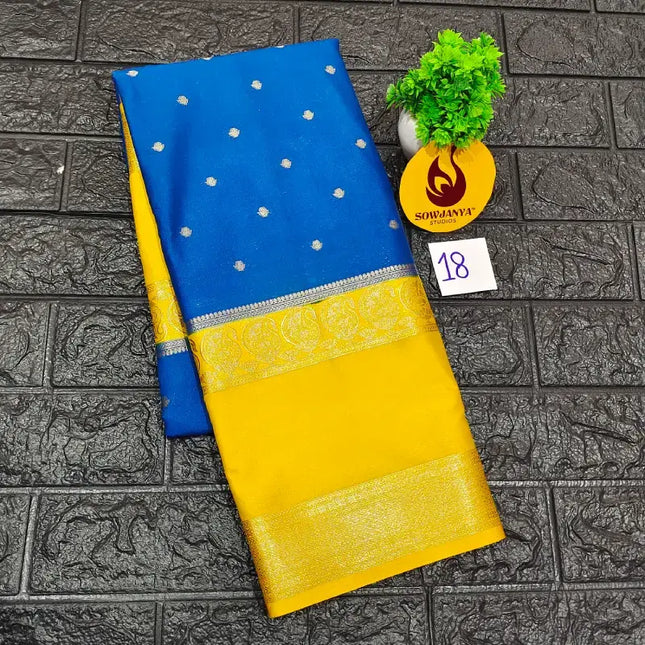 Premium Quality Mysore Crepe Sarees -MYSORE18
