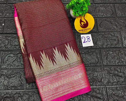 Premium Quality Mysore Crepe Sarees with Rich Pallu-MYSORE28