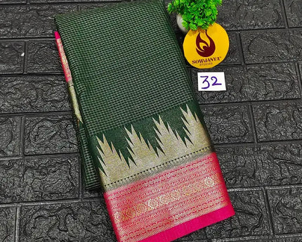Premium Quality Mysore Crepe Sarees with Rich Pallu-MYSORE32