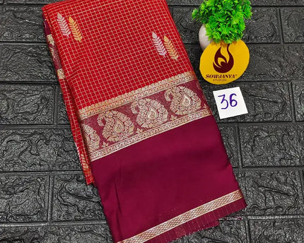 Premium Quality Mysore Crepe Sarees with Rich Pallu-MYSORE36