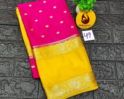 Premium Quality Mysore Crepe Sarees -MYSORE49