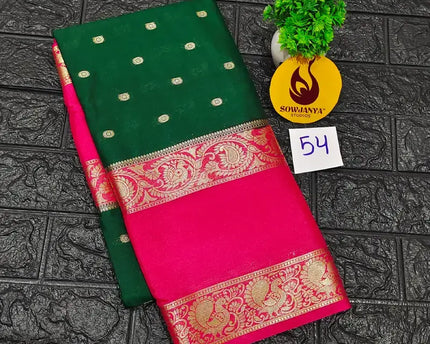 Premium Quality Mysore Crepe Sarees -MYSORE54