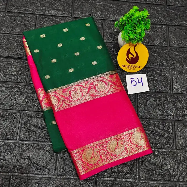 Premium Quality Mysore Crepe Sarees -MYSORE54