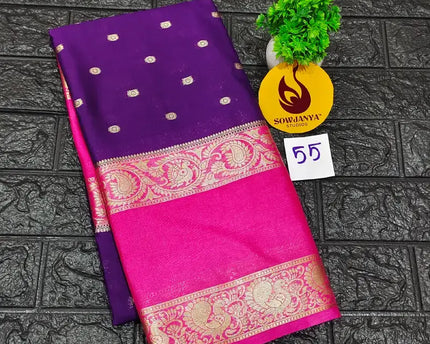 Premium Quality Mysore Crepe Sarees -MYSORE55