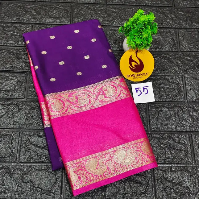 Premium Quality Mysore Crepe Sarees -MYSORE55