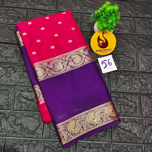 Premium Quality Mysore Crepe Sarees -MYSORE56