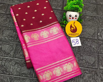 Premium Quality Mysore Crepe Sarees -MYSORE58