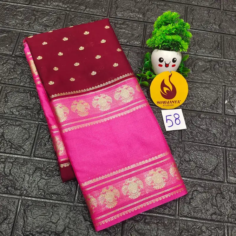 Premium Quality Mysore Crepe Sarees -MYSORE58