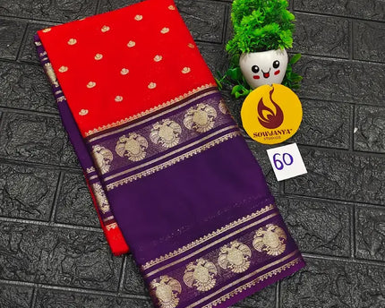Premium Quality Mysore Crepe Sarees -MYSORE60