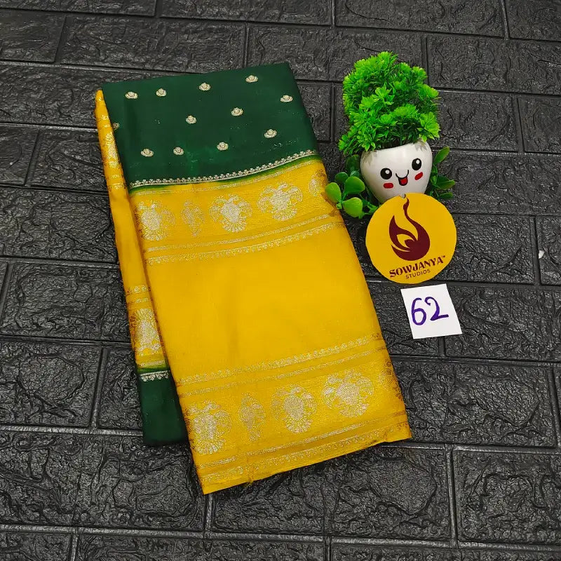 Premium Quality Mysore Crepe Sarees -MYSORE62