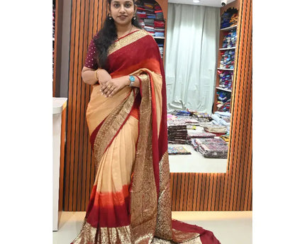 Original Dual Shade Kanjivaram Border Sarees - CANDY9
