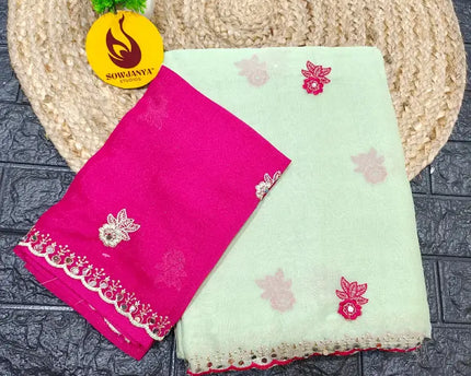 Premium Quality Shimmer Georgette Sarees - FLASH5