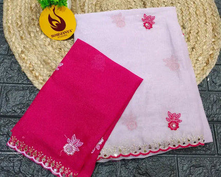 Premium Quality Shimmer Georgette Sarees - FLASH4