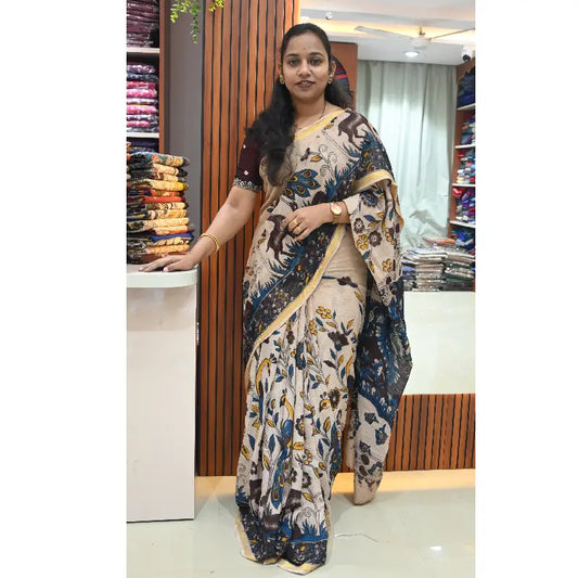 ORIGINAL PEDANA Kalamkari KOTA Cotton Sarees - BLEND24