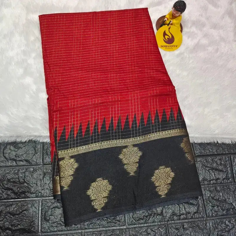 Premium Fancy Gadwal Sarees With Zari Border - SSGAP