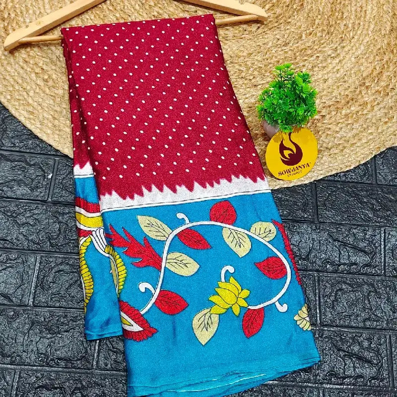 Rasmalai Crush Sarees With Bandini Design - MALAI6