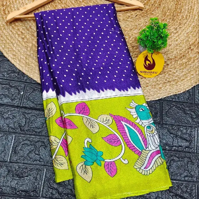 Rasmalai Crush Sarees With Bandini Design - MALAI1