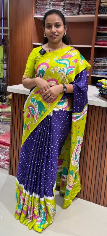 Rasmalai Crush Sarees With Bandini Design - MALAI1