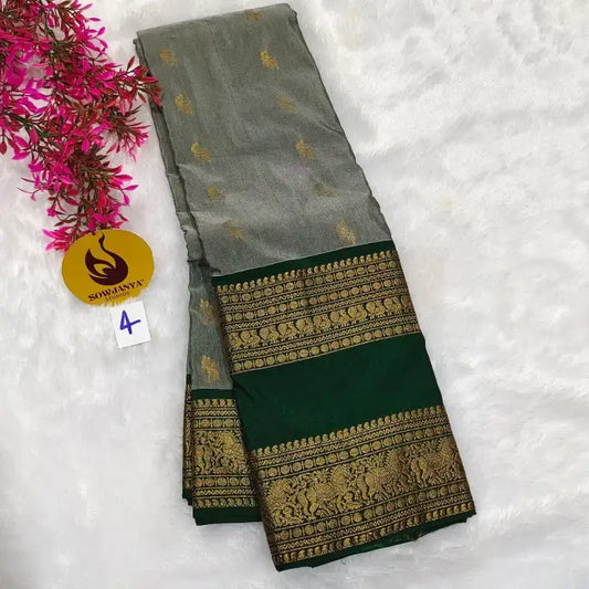 VINTAGE Seiko Gadwal Pattu Sarees - WAVE4