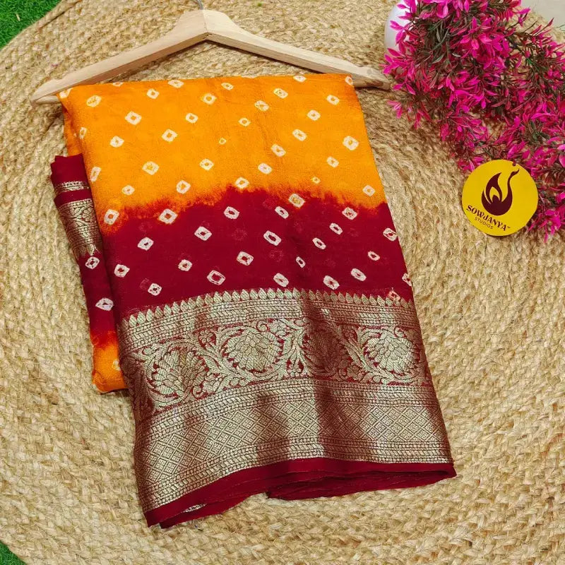 Original BANDINI Sarees with Blouse - CANDY18