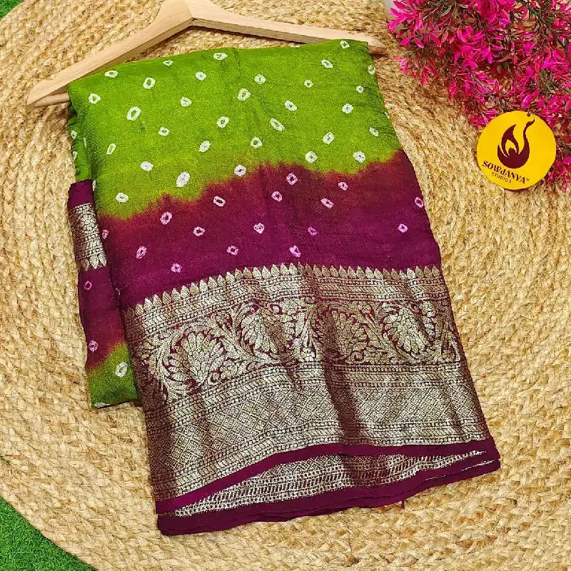 Original BANDINI Sarees with Blouse - CANDY22