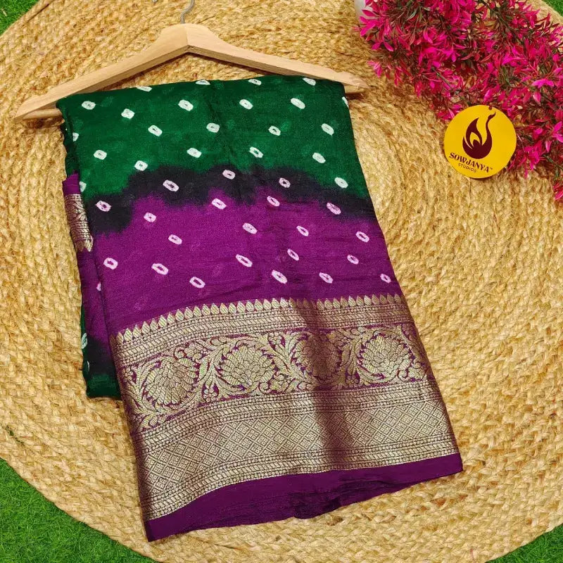 Original BANDINI Sarees with Blouse - CANDY19