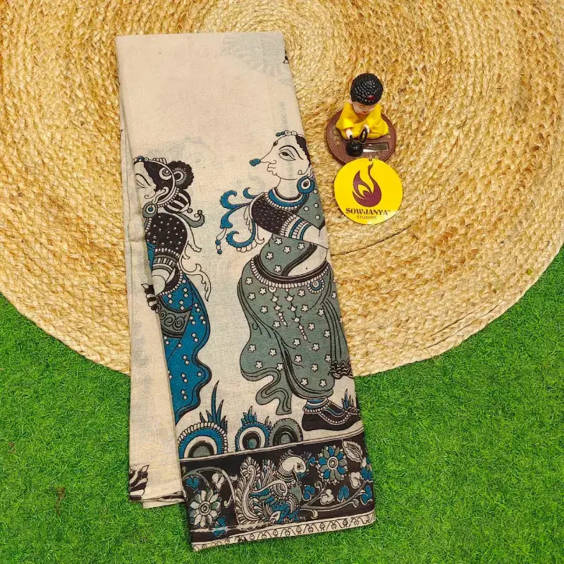 ORIGINAL PEDANA KALAMKARI Cotton Sarees - BOMMA66