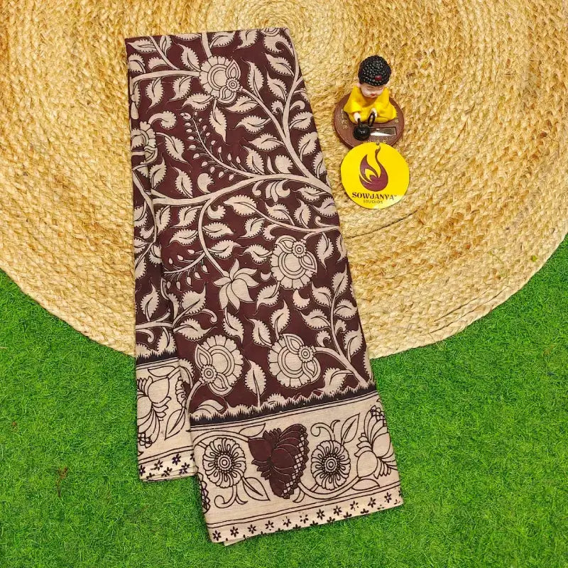 ORIGINAL PEDANA KALAMKARI Cotton Sarees - BOMMA64