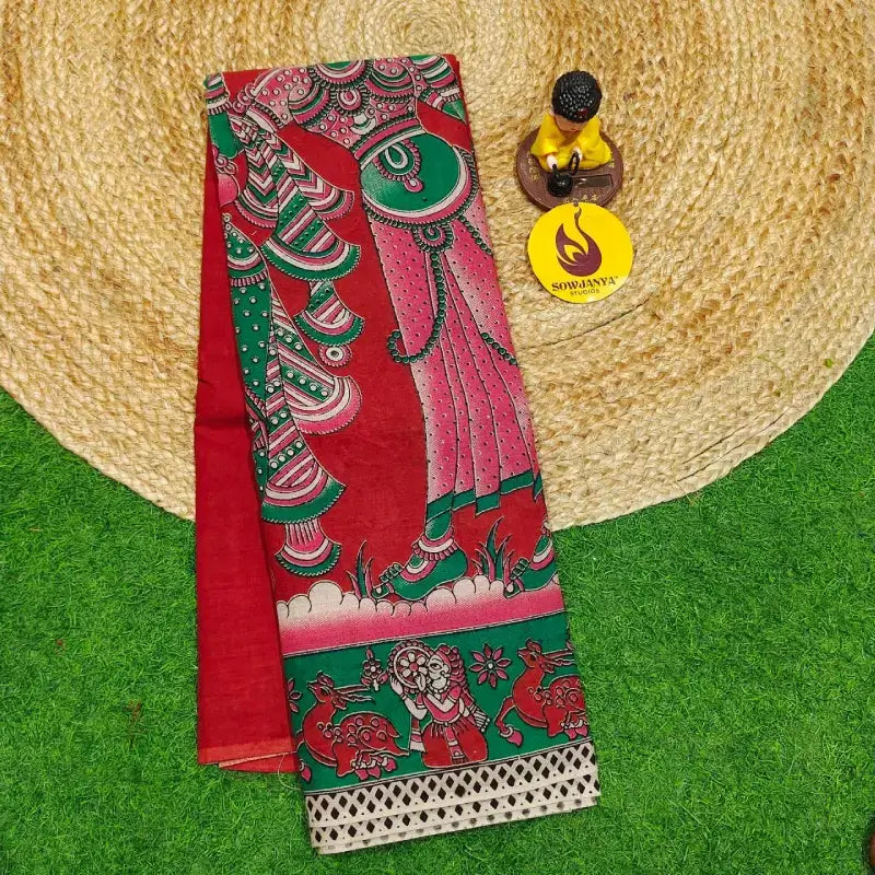 ORIGINAL PEDANA KALAMKARI Cotton Sarees - BOMMA57