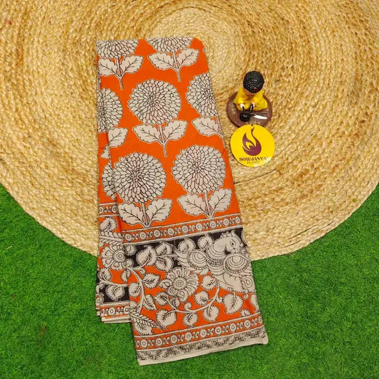 ORIGINAL PEDANA KALAMKARI Cotton Sarees - BOMMA59