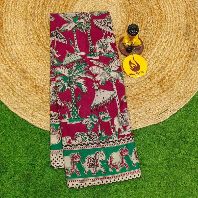 ORIGINAL PEDANA KALAMKARI Cotton Sarees - BOMMA51
