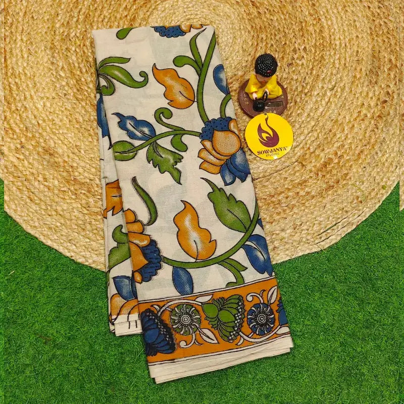 ORIGINAL PEDANA KALAMKARI Cotton Sarees - BOMMA63